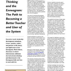 Critical Thinking and the Enneagram: The Path to Becoming a Better Teacher and User of the System